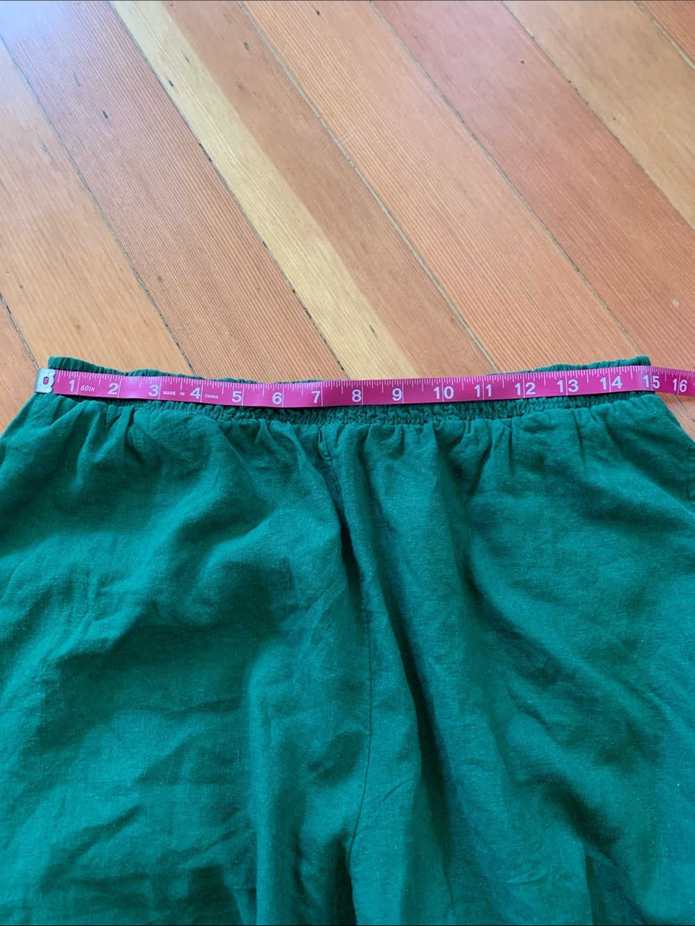 Celandine Linen blend Wide Leg Elastic Waist women’s Pants - Green Sz M - Picture 4 of 6